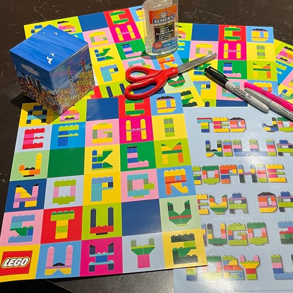Lego Alphabet (Name) Craft Sheet - Picture 1 of 7